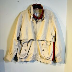 London Fog Jacket Men’s Zip Front Tan Bomber Style